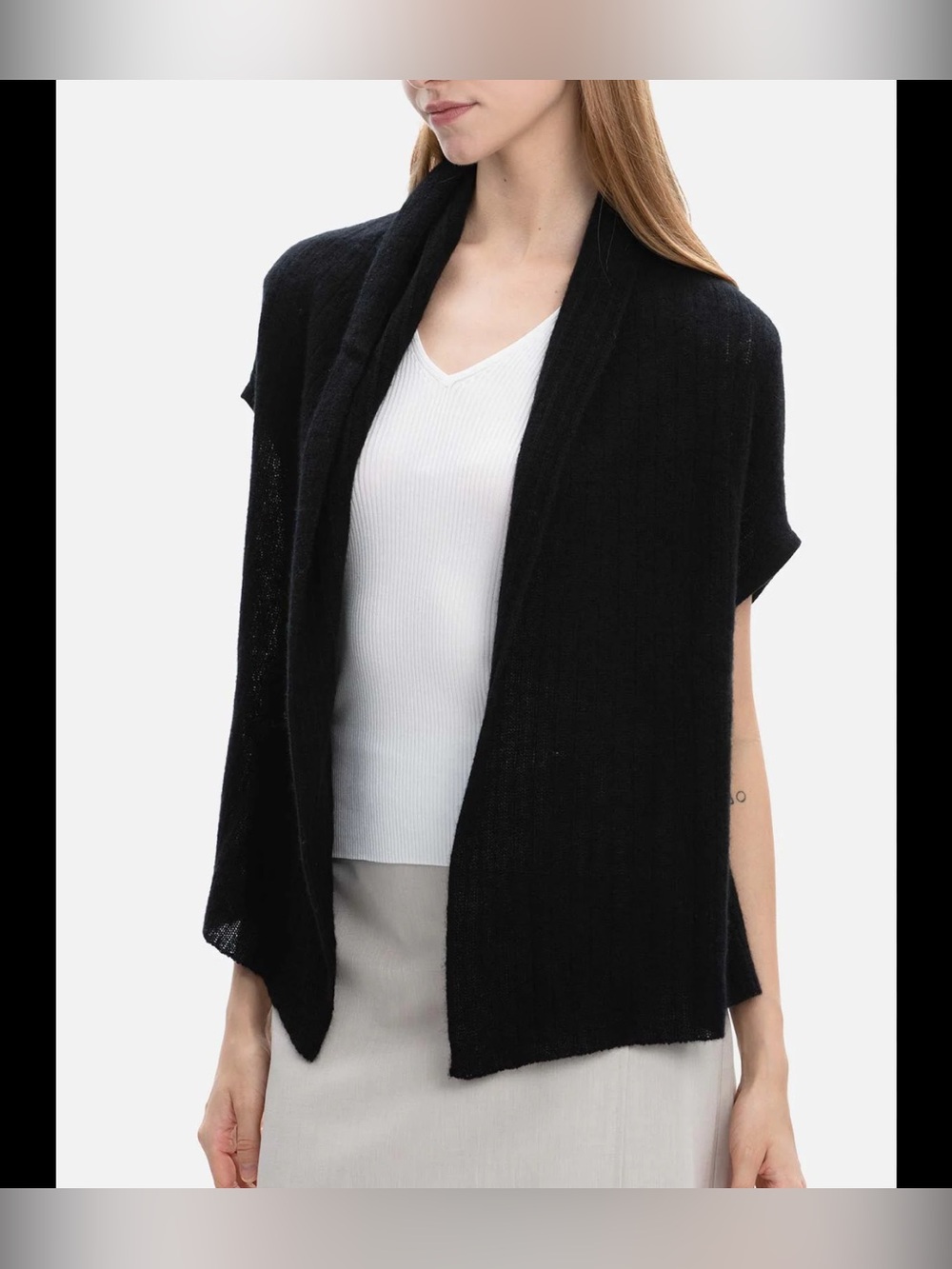 Ovcio 100% Cashmere vest Black
